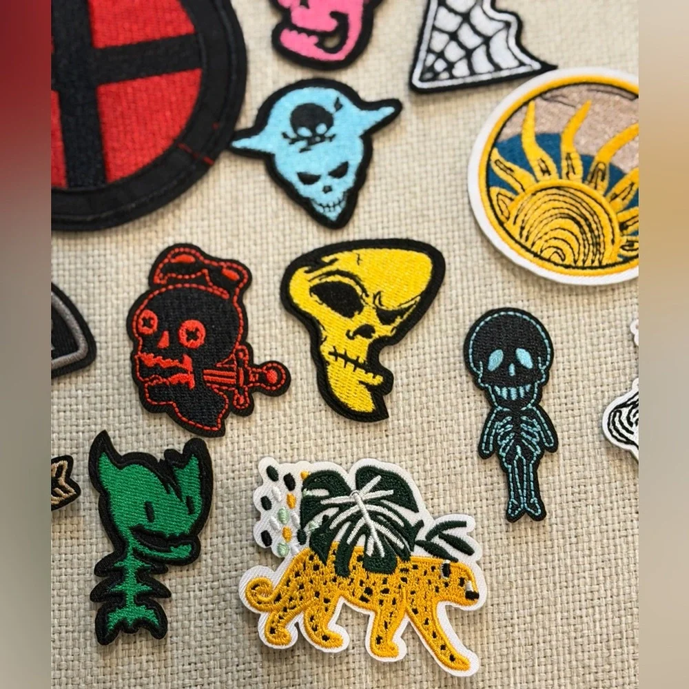 21 Iron On Patch Mixed Lot. Themes: Boho | Edgy | Celestial | Botanical